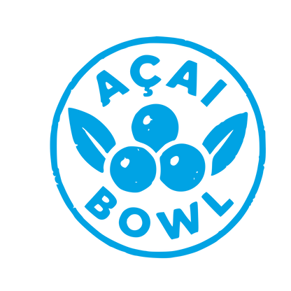 Açaí Bowl Circle Badge Logo #00a3e4
