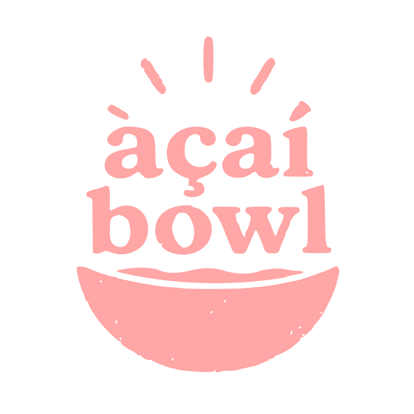 Acai Bowl Sunshine Logo #ffa6a6