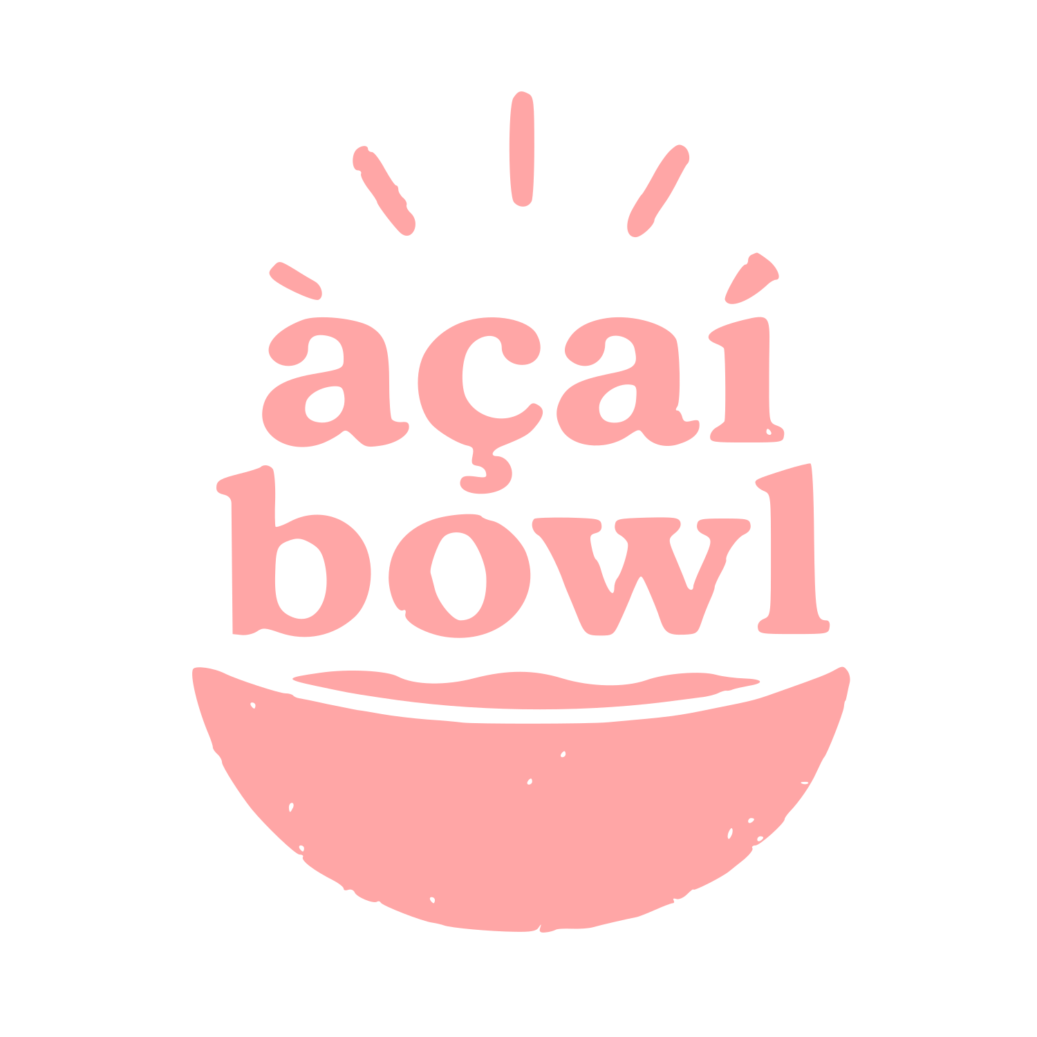 Acai Bowl Sunshine Logo #ffa6a6