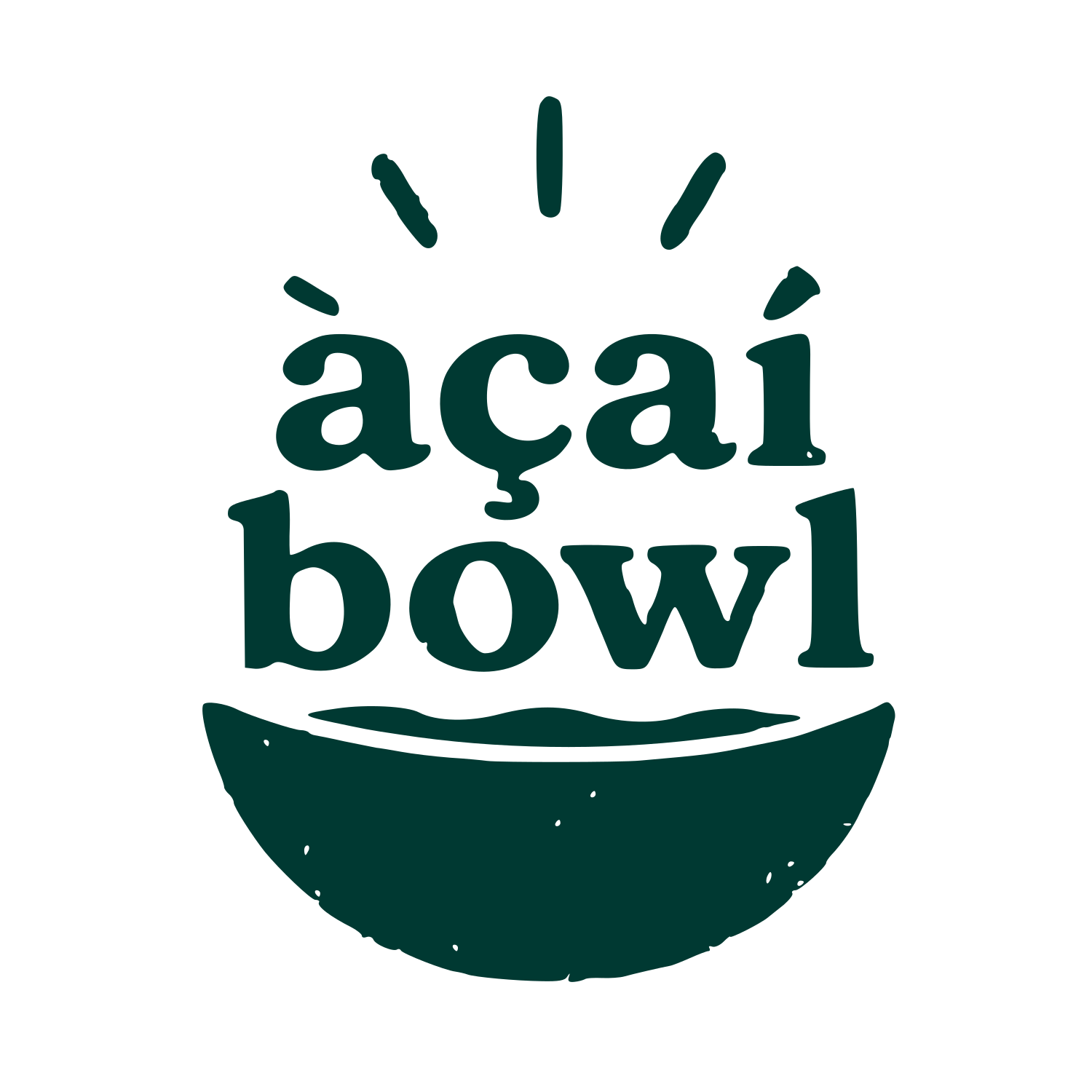 Acai Bowl Sunshine Logo #003932