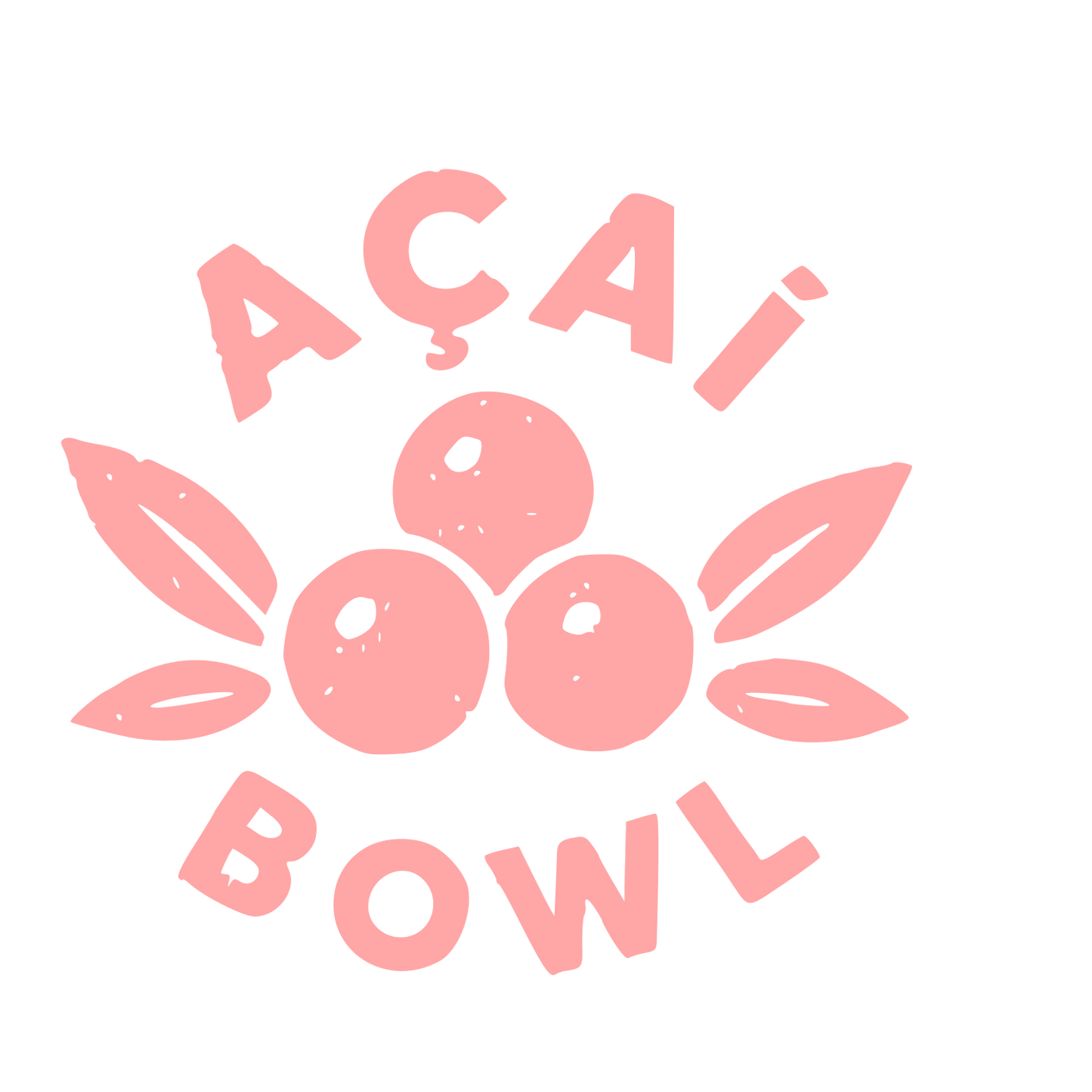 Açaí Bowl Berry Logo #ffa6a6