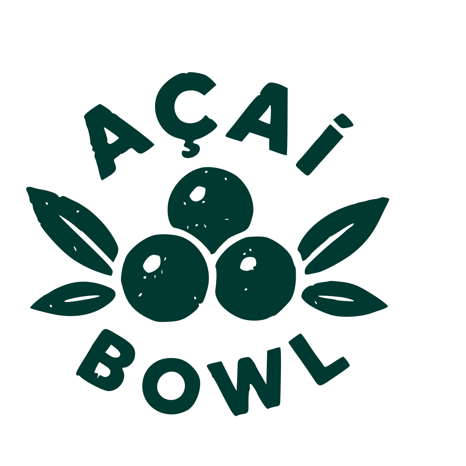 Açaí Bowl Berry Logo #003932
