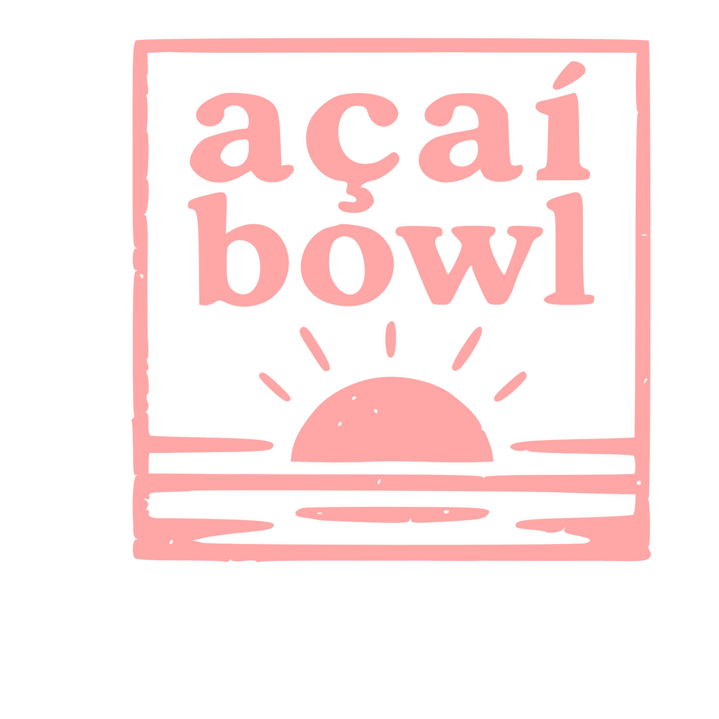 Açaí Bowl Sunrise Logo #ffa6a6