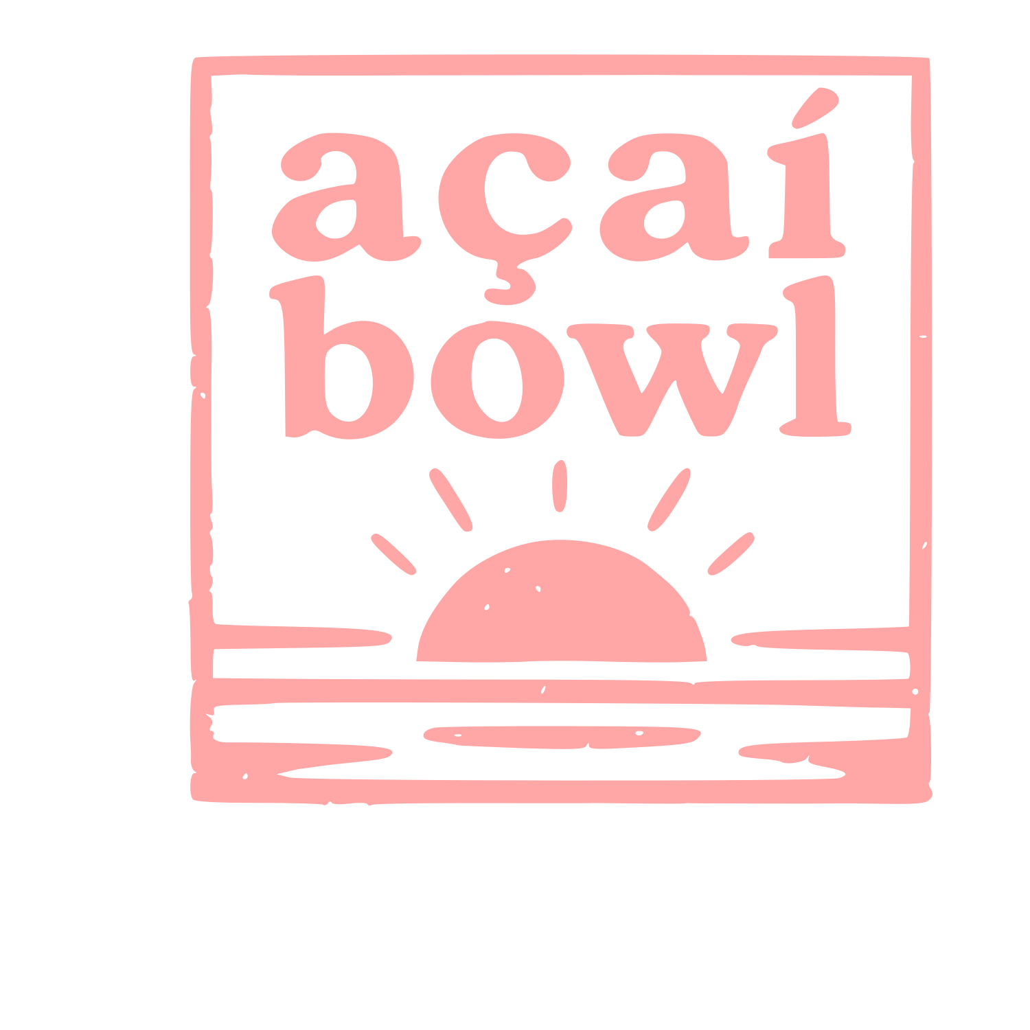 Açaí Bowl Sunrise Logo #ffa6a6