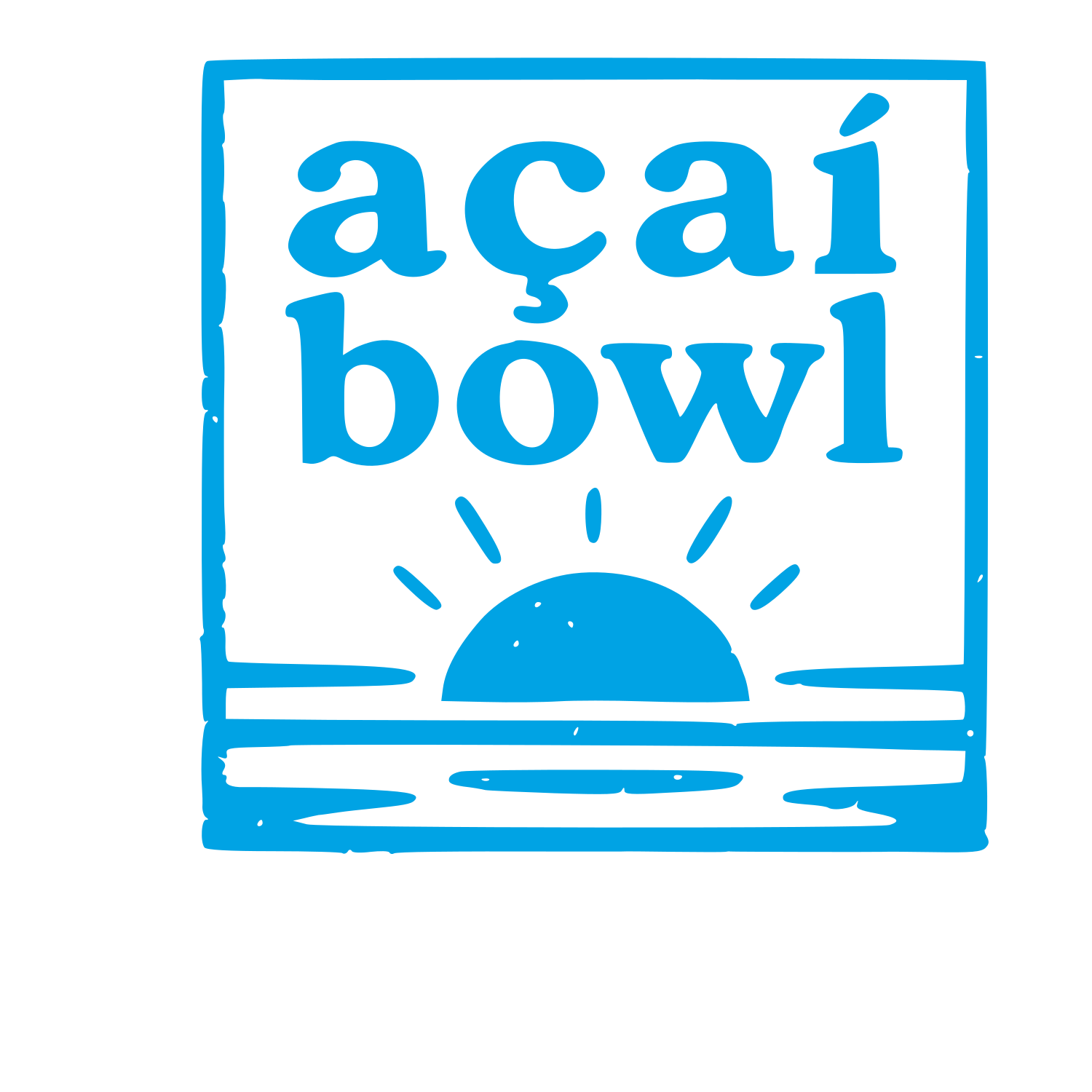 Açaí Bowl Sunrise Logo #00a3e4