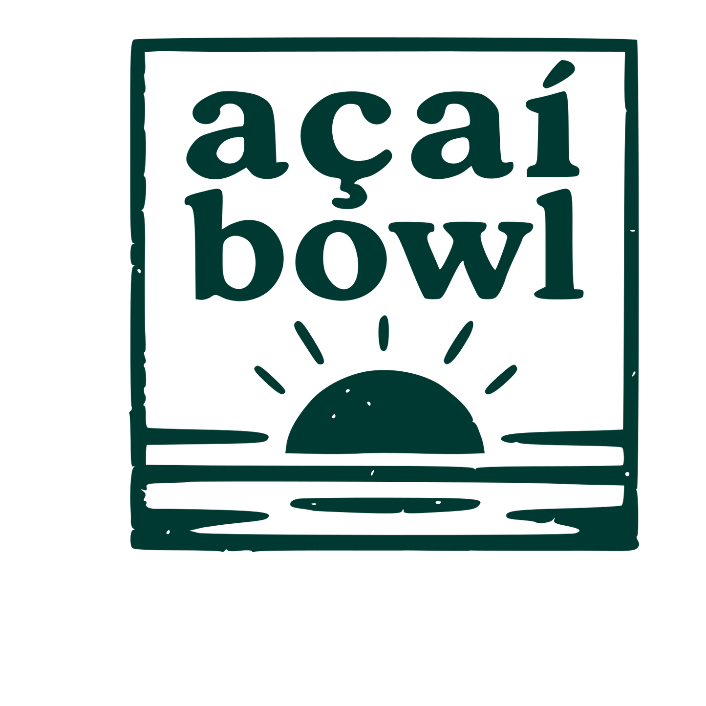 Açaí Bowl Sunrise Logo #003932
