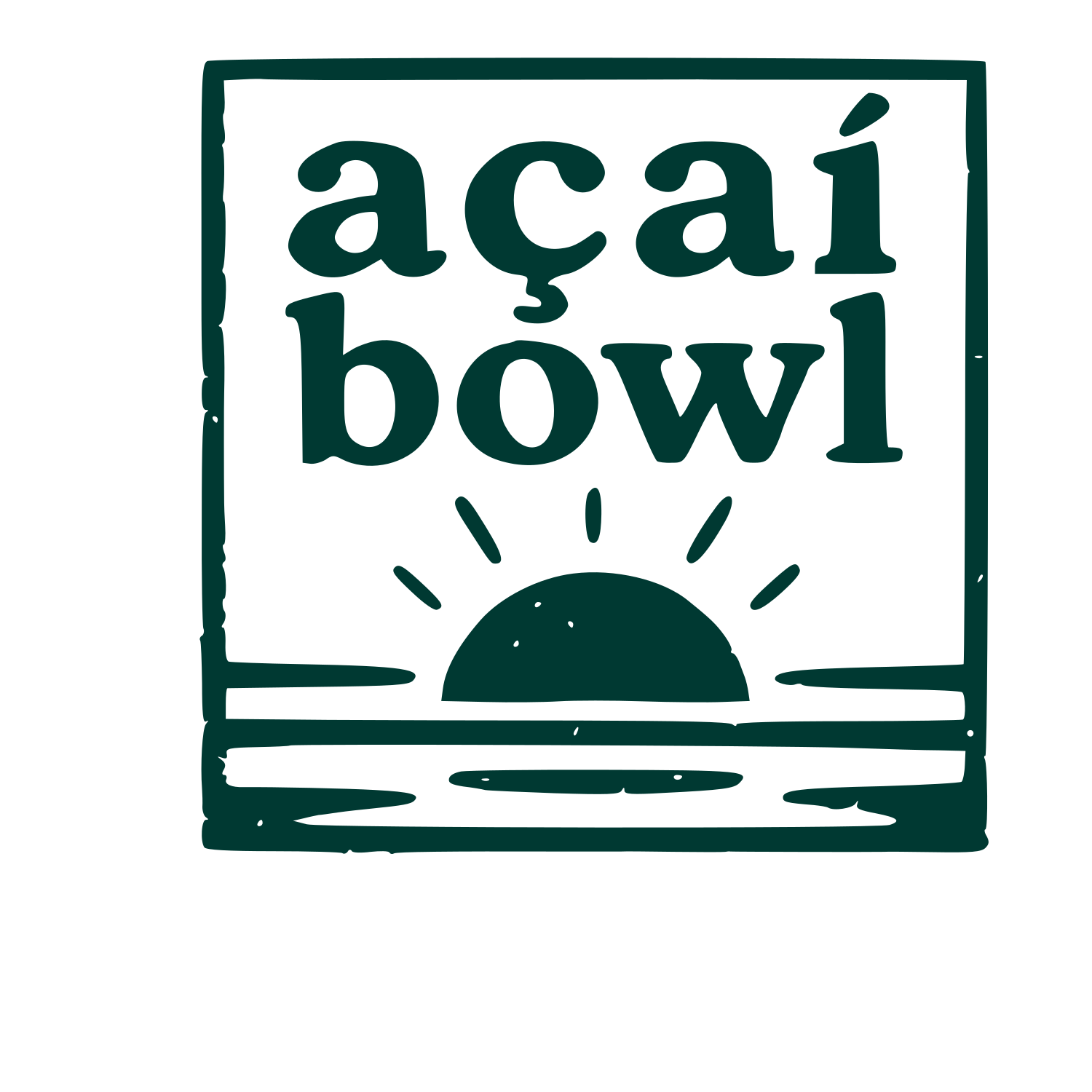Açaí Bowl Sunrise Logo #003932
