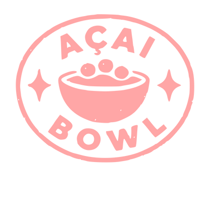 Acai Bowl Badge Logo #ffa6a6