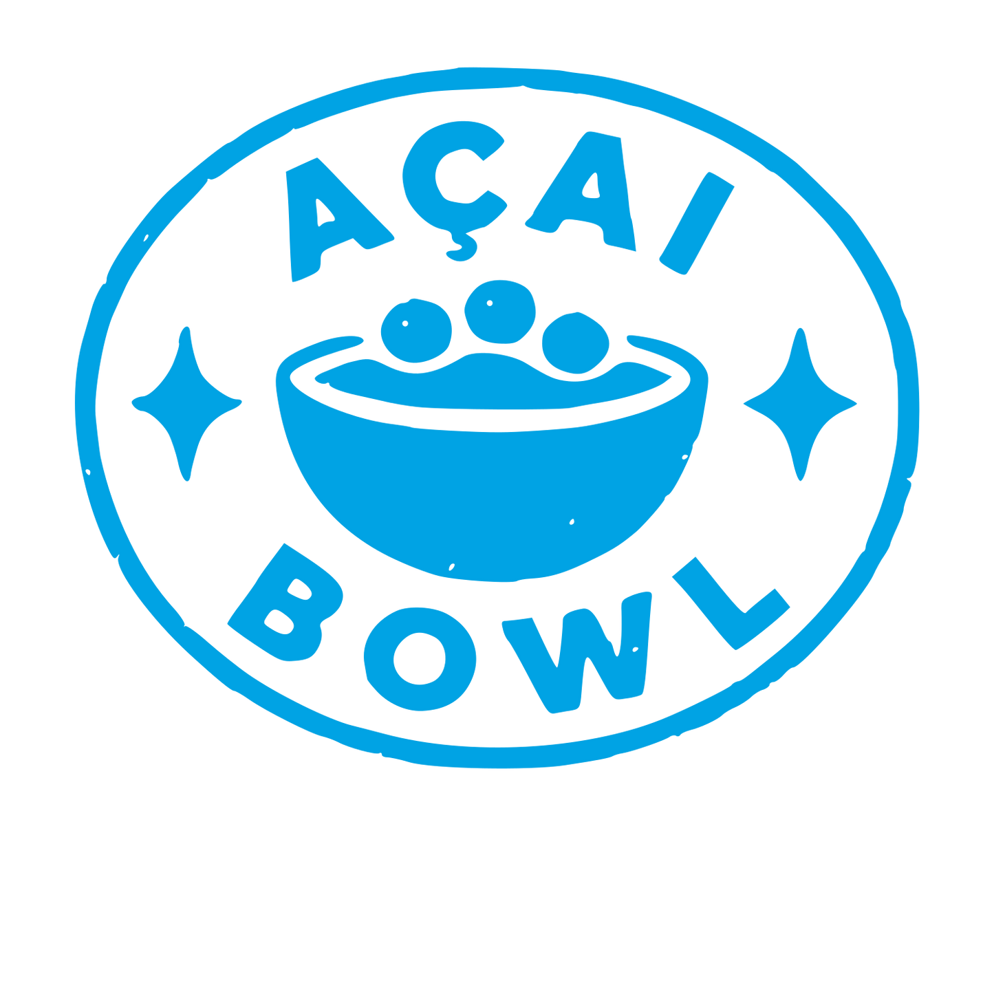 Acai Bowl Badge Logo #00a3e4