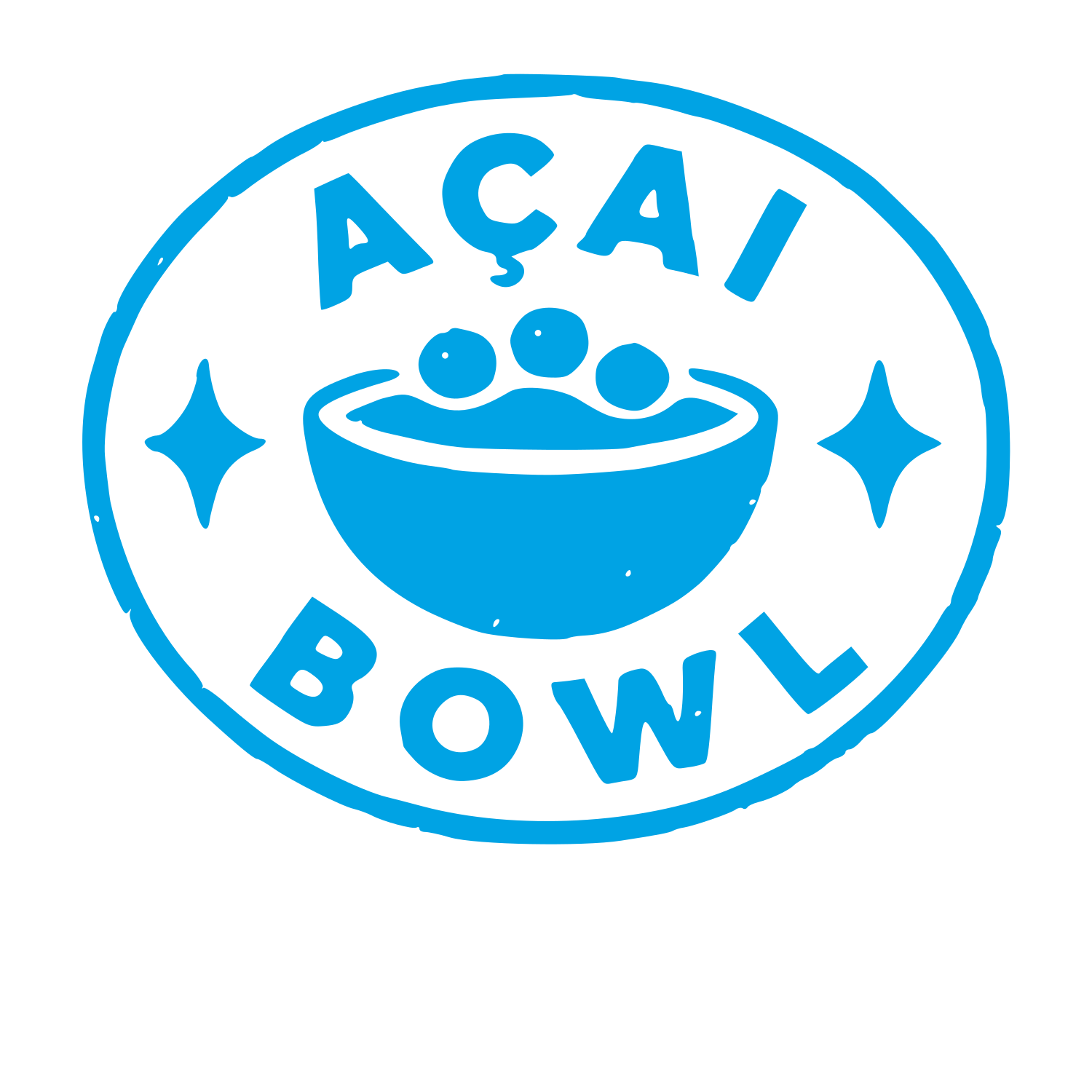Acai Bowl Badge Logo #00a3e4