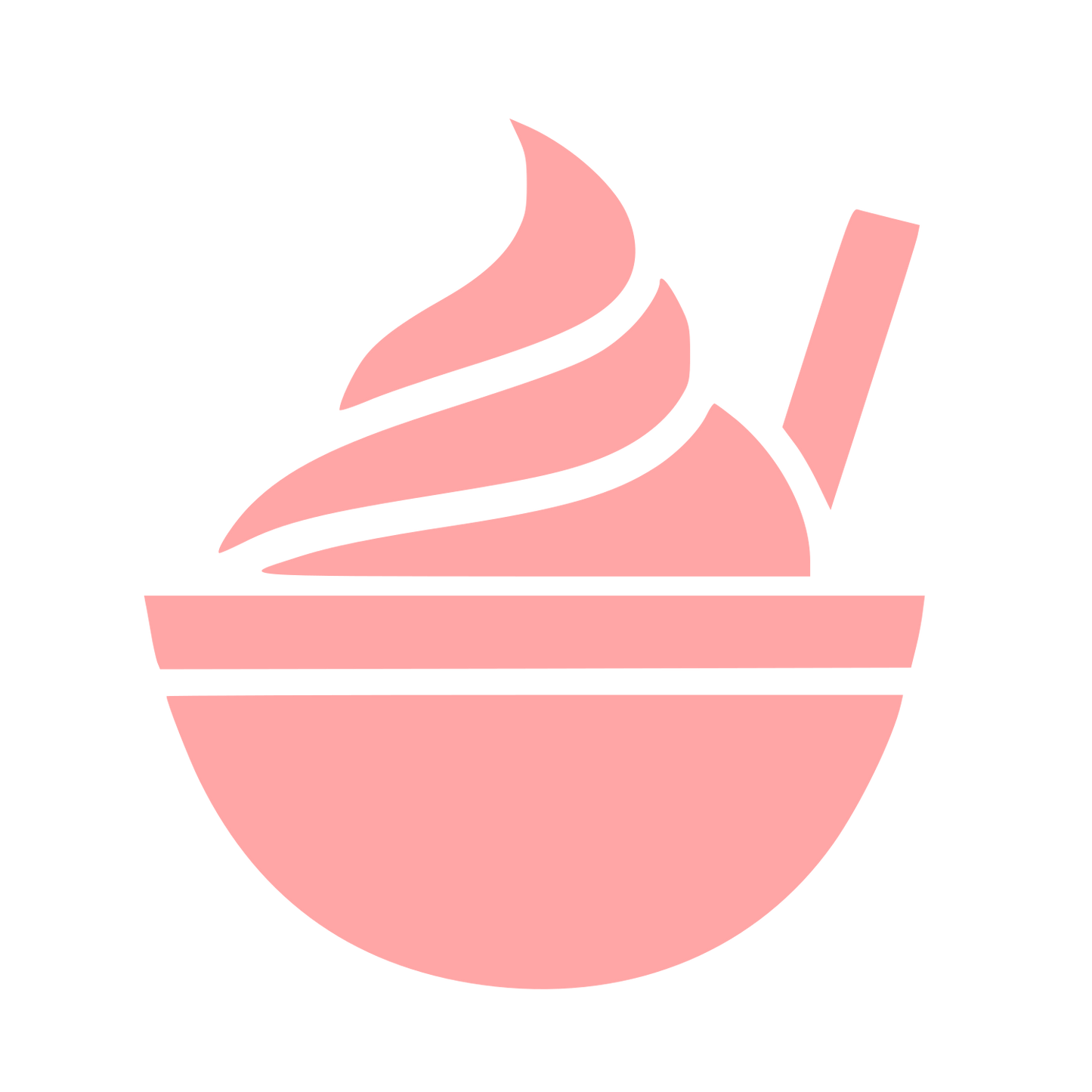 Smoothie Bowl Spoon Logo #ffa6a6