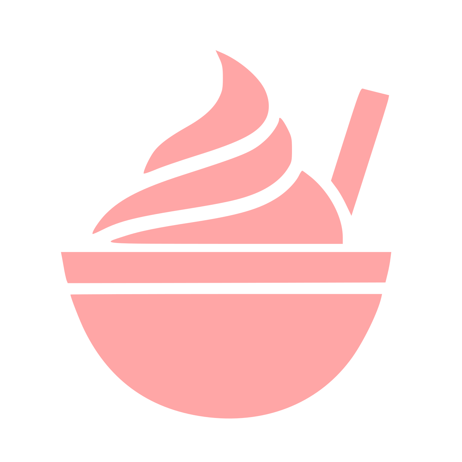 Smoothie Bowl Spoon Logo #ffa6a6