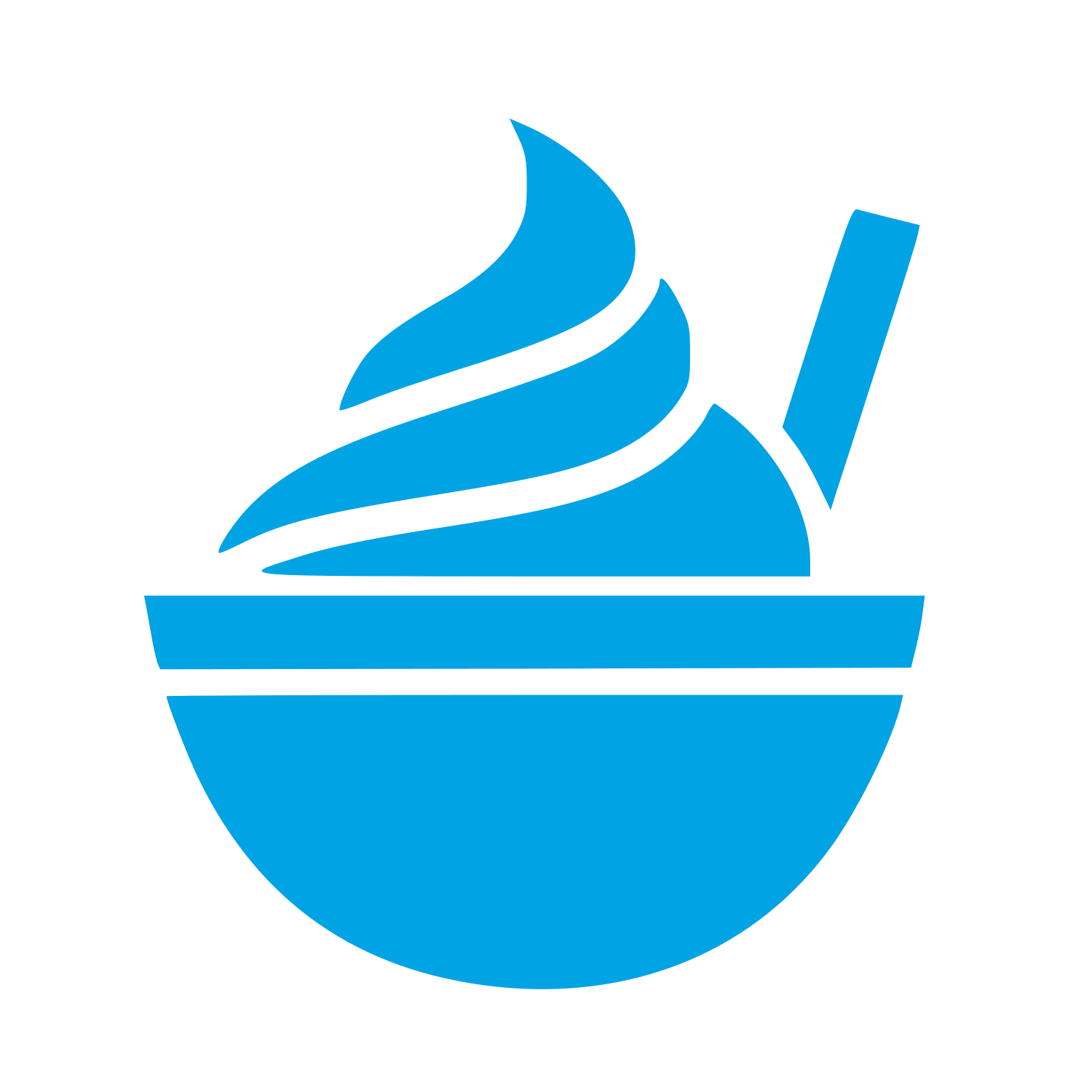 Smoothie Bowl Spoon Logo #00a3e4