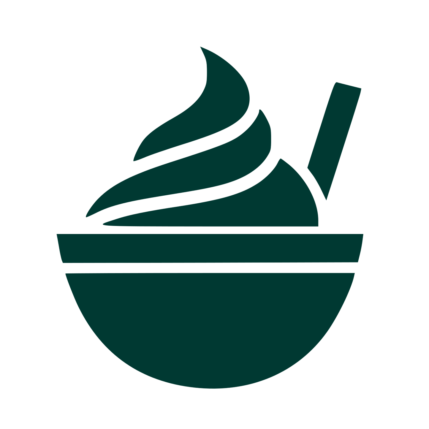 Smoothie Bowl Spoon Logo #003932