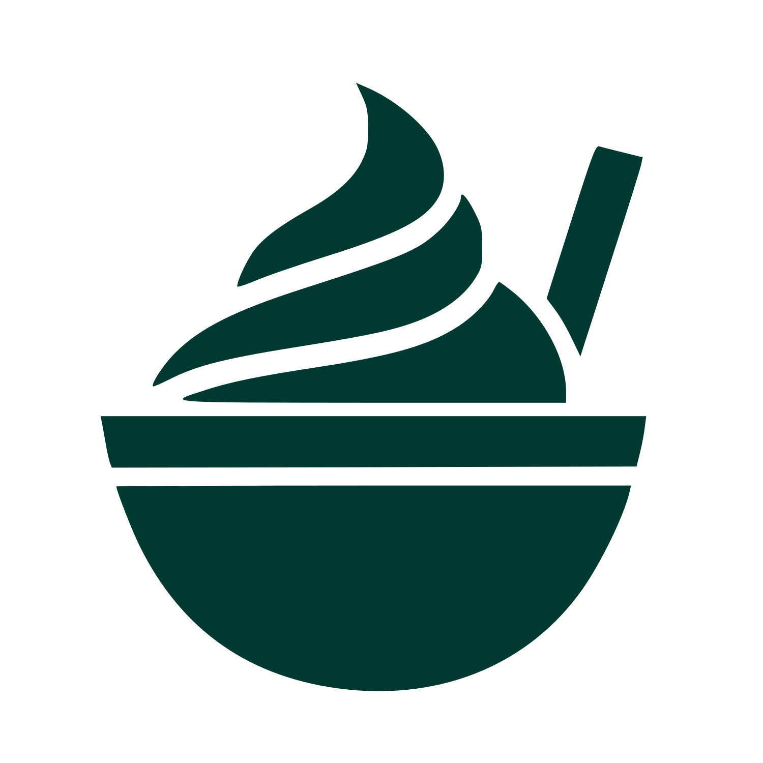 Smoothie Bowl Spoon Logo #003932