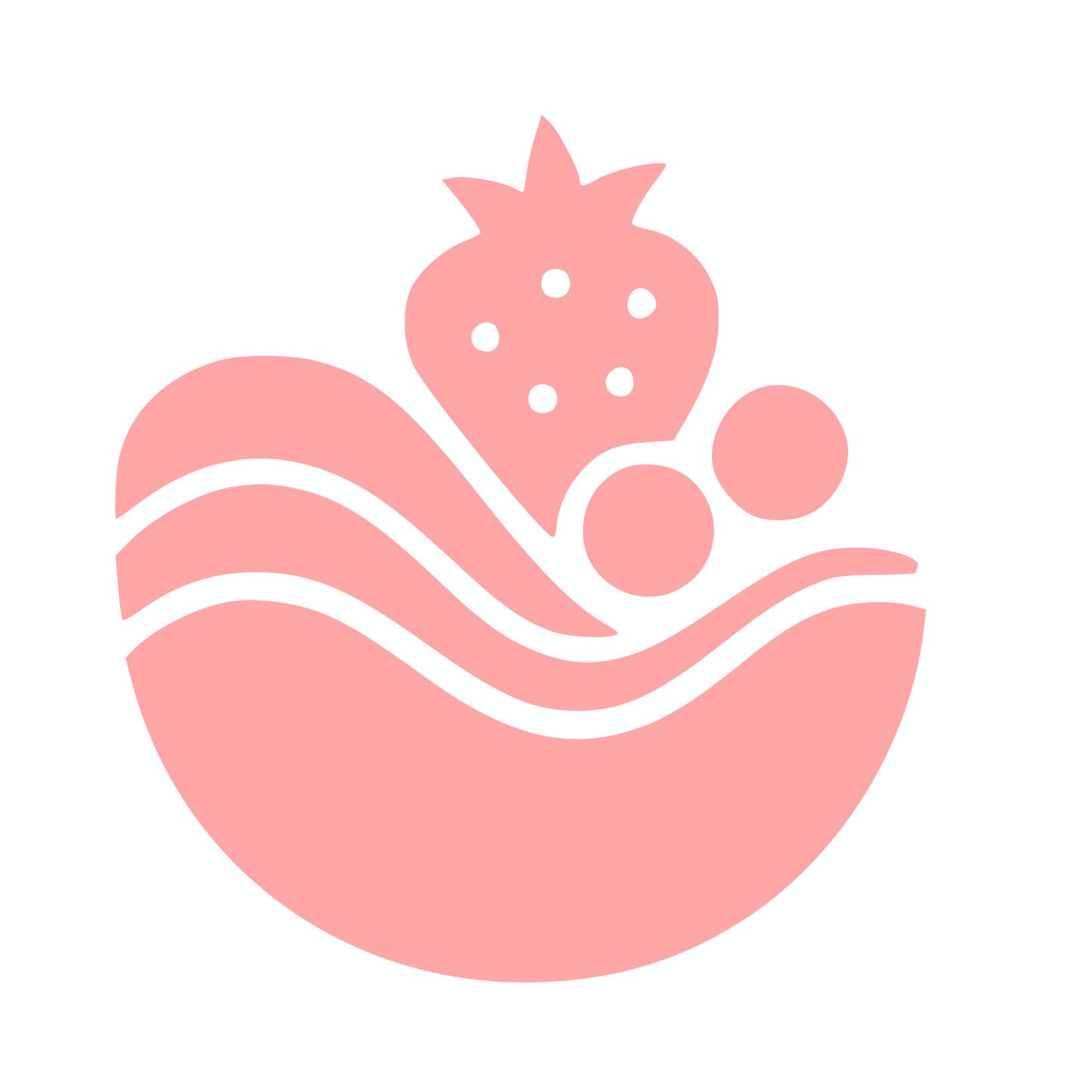 Fruit Bowl Smoothie Logo #ffa6a6