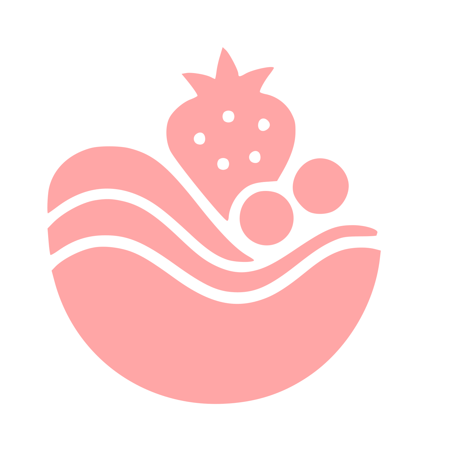 Fruit Bowl Smoothie Logo #ffa6a6