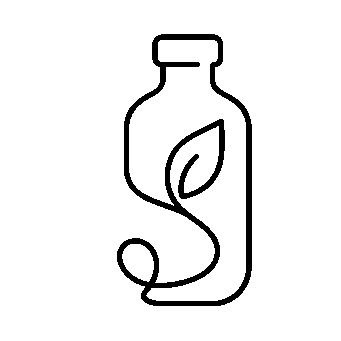 Kombucha Bottle Leaf Logo