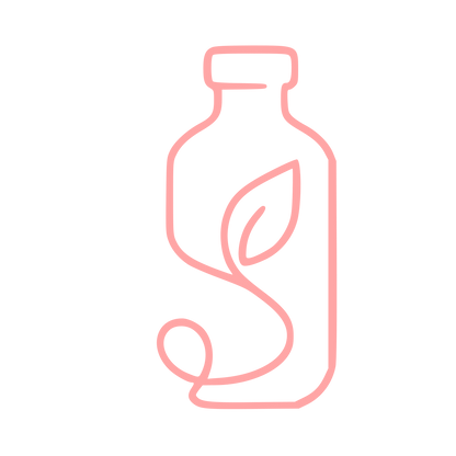 Kombucha Bottle Leaf Logo #ffa6a6