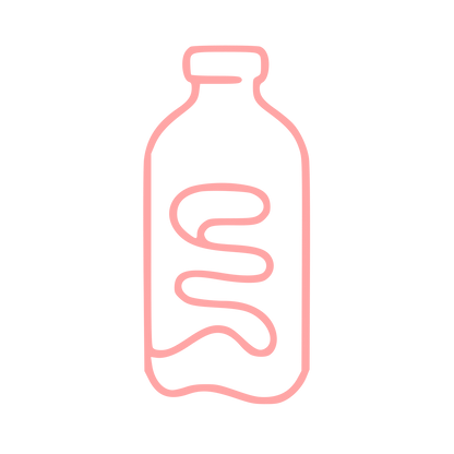 Monoline Kombucha Bottle Logo #ffa6a6