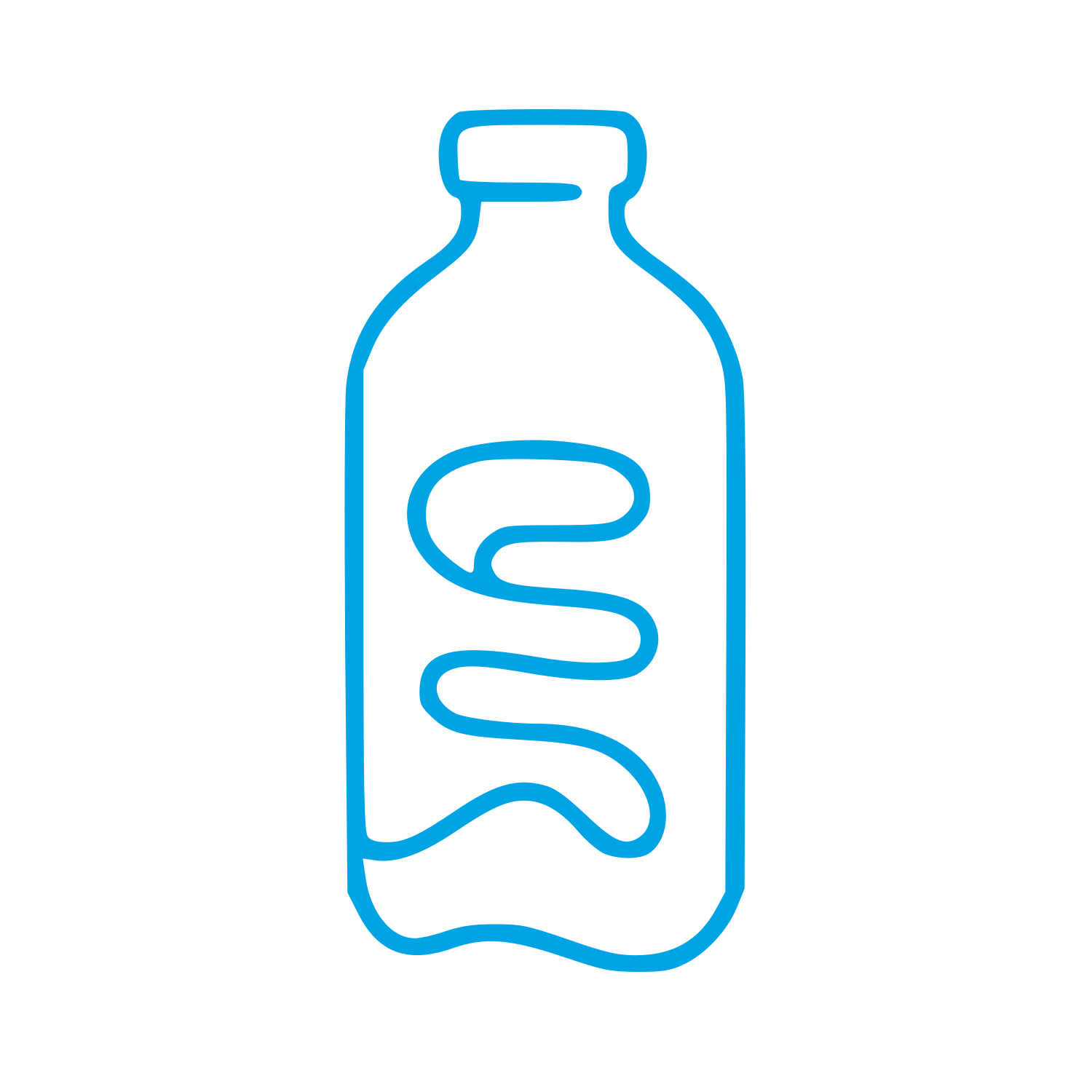 Monoline Kombucha Bottle Logo #00a3e4