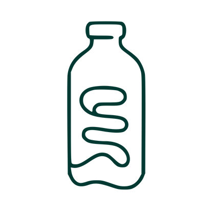 Monoline Kombucha Bottle Logo #003932