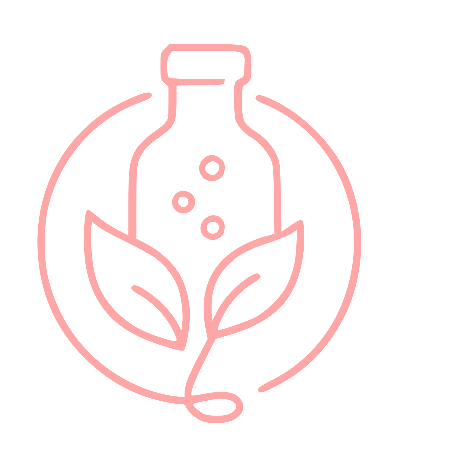 Kombucha Bottle Plant Logo #ffa6a6