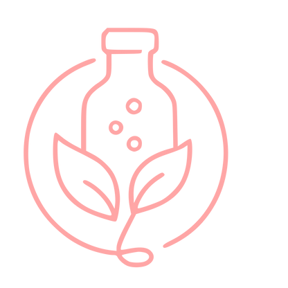 Kombucha Bottle Plant Logo #ffa6a6