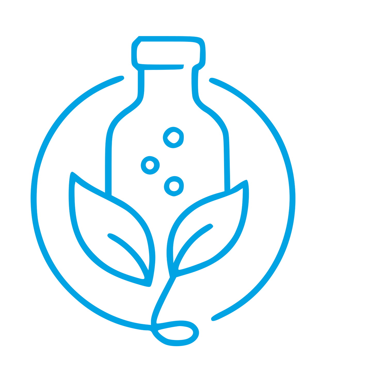 Kombucha Bottle Plant Logo #00a3e4