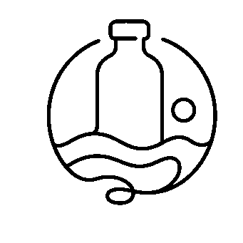 Monoline Bottle Ocean Logo