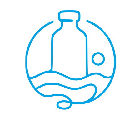 Monoline Bottle Ocean Logo #00a3e4