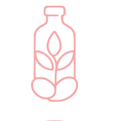Kombucha Bottle Plant Logo #ffa6a6
