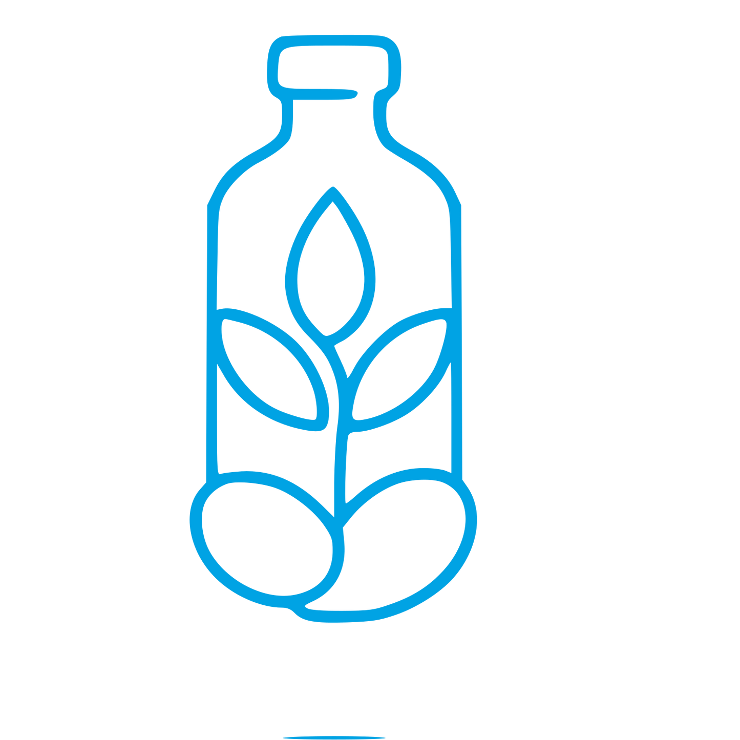 Kombucha Bottle Plant Logo #00a3e4