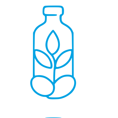 Kombucha Bottle Plant Logo #00a3e4