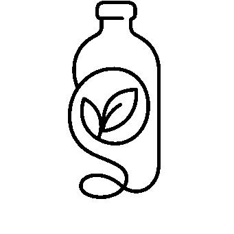Kombucha Bottle Leaf Logo