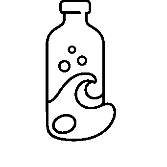 Kombucha Bottle Wave Logo