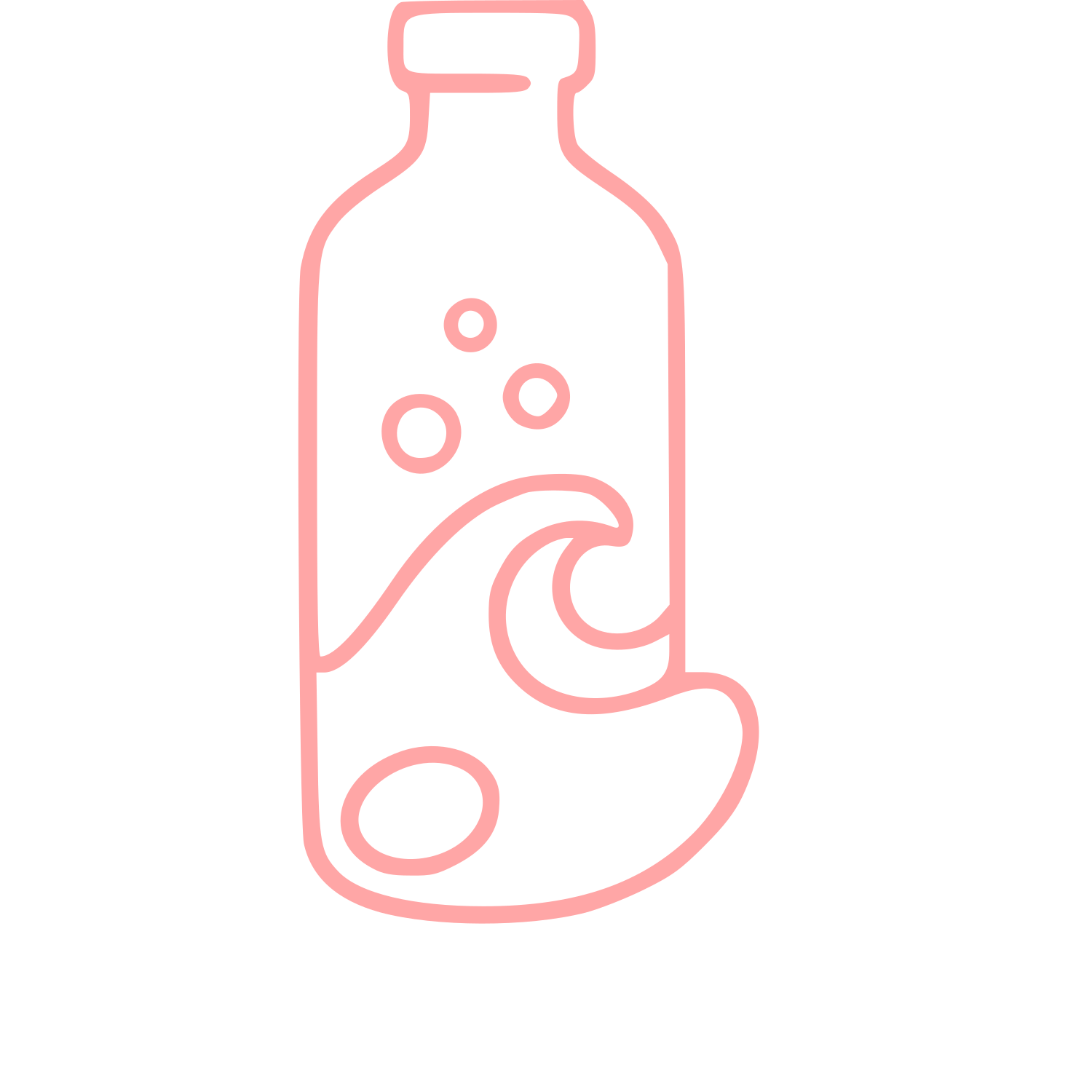 Kombucha Bottle Wave Logo #ffa6a6
