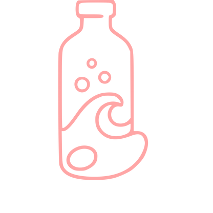 Kombucha Bottle Wave Logo #ffa6a6