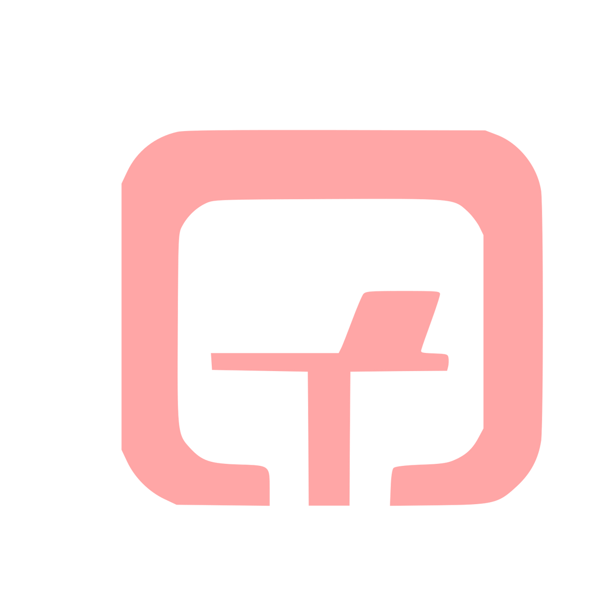 Standing Desk Negative Space Logo #ffa6a6