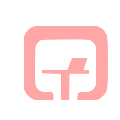 Standing Desk Negative Space Logo #ffa6a6