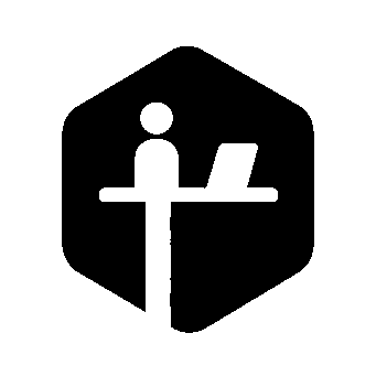 Standing Desk Worker Logo