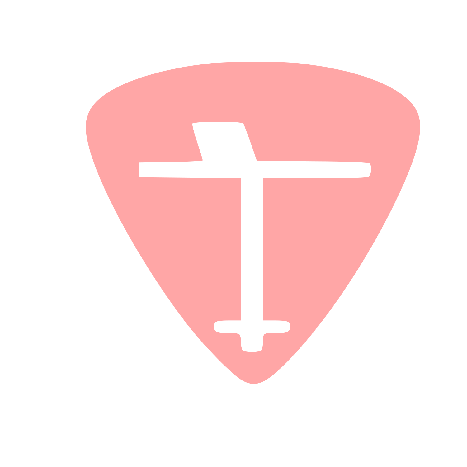 Guitar Pick Desk Logo #ffa6a6