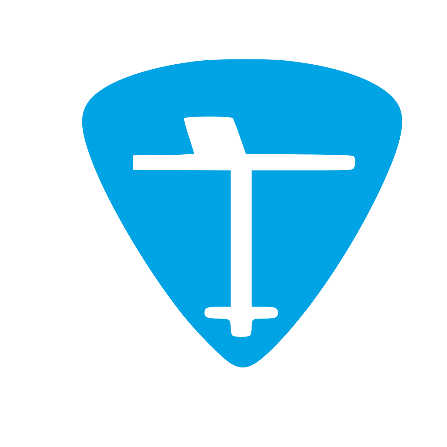 Guitar Pick Desk Logo #00a3e4