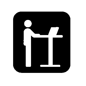Standing Desk Worker Logo
