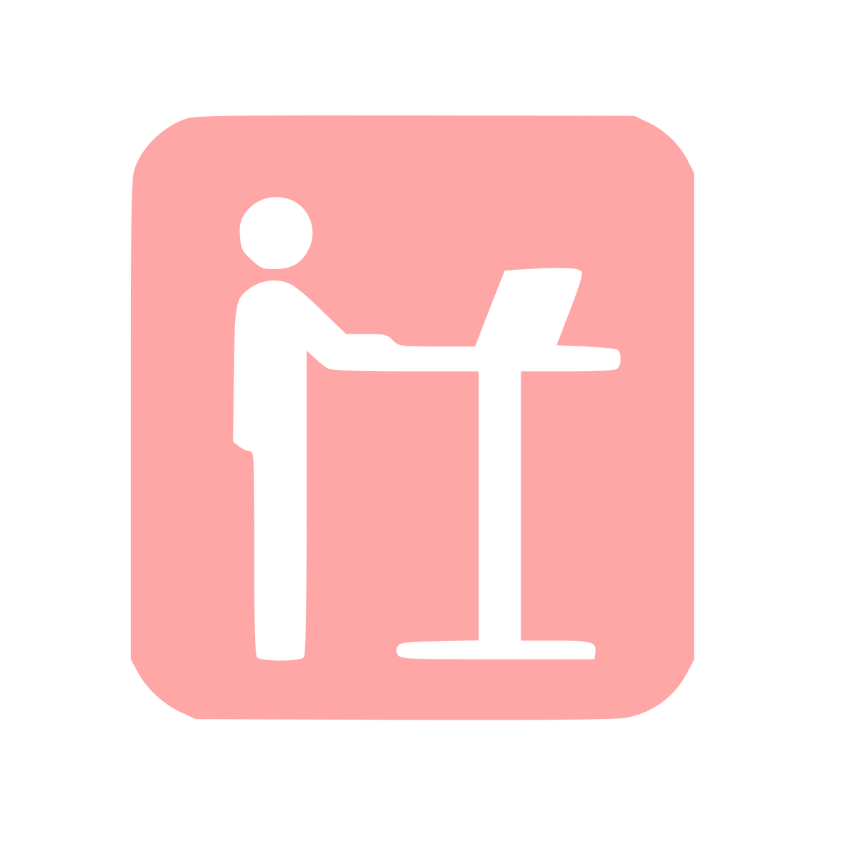 Standing Desk Worker Logo #ffa6a6