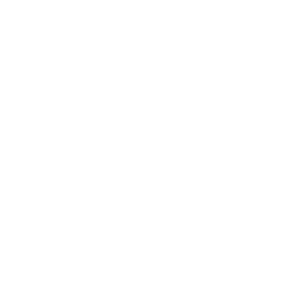 Standing Desk Worker Logo #ffffff
