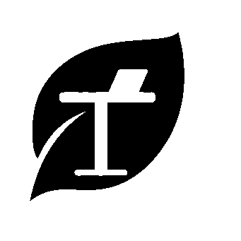 Cross Leaf Negative Space Logo