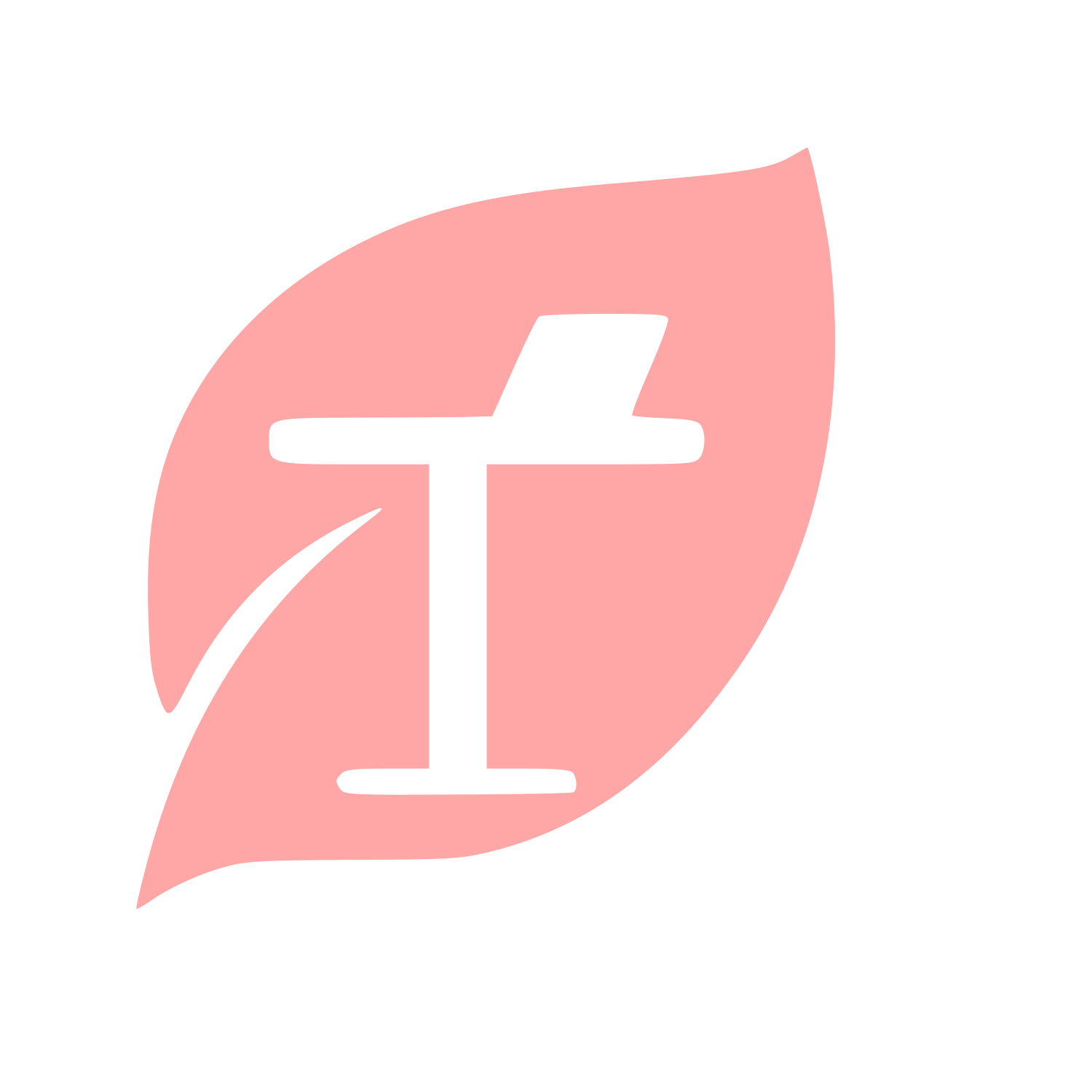 Cross Leaf Negative Space Logo #ffa6a6