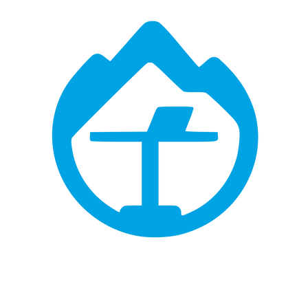 Mountain Standing Desk Logo #00a3e4