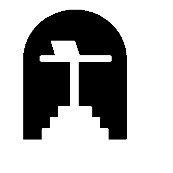 Arch Cross Negative Space Logo